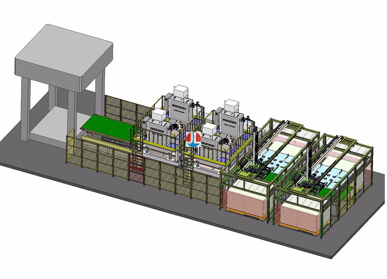 汽车地毯油温加热成型生产线